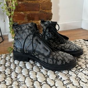 Rag & Bone Leopard Stud Leather Boot